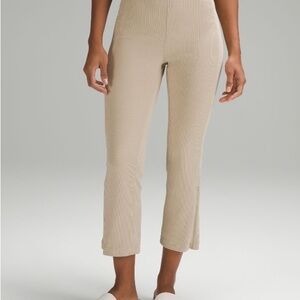 Lulu Lemon Ribbed Soft Stream High Rise Zip Flare Leggings